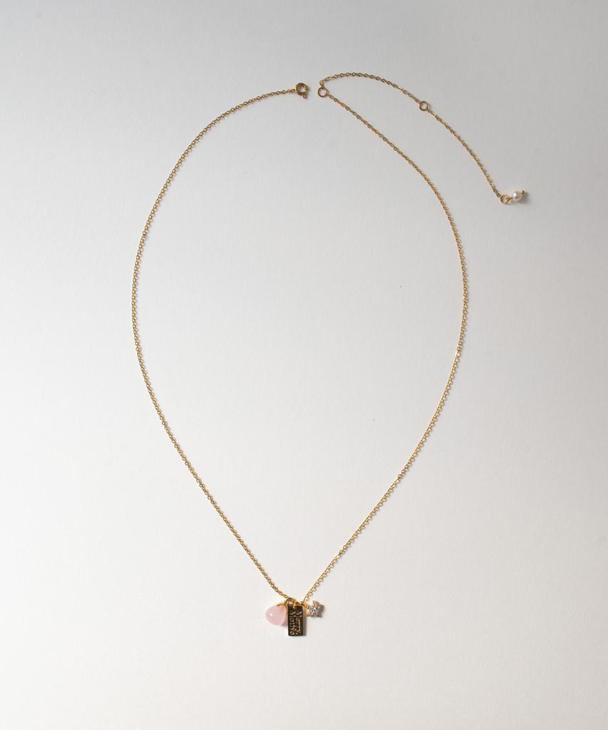Merrymotive Rose Gemstone And Star Pendant Necklace