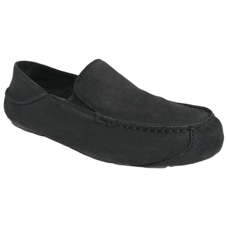 UGG Mocasines Versátiles Slip-On de Piel de Oveja Upshaw Zapatos de Hombre Negro 1015607-BLK
