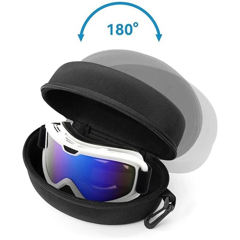 Hard EVA Ski Goggle Case Portable Protective Storage Box Waterproof Shockproof Shell for Snowboard Eyewear Travel Carrying Case