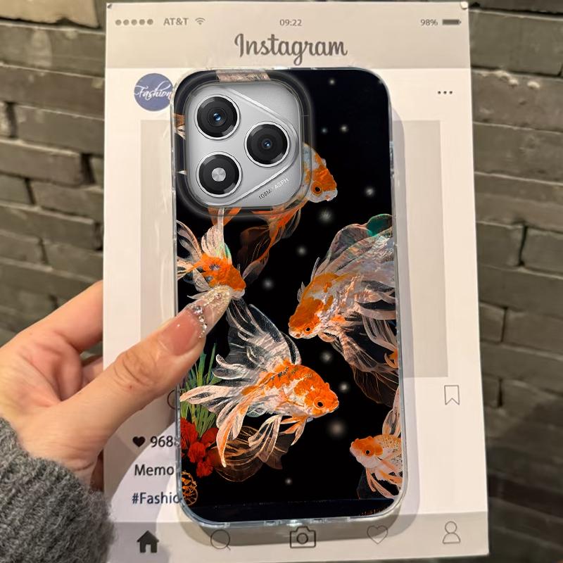 Luckly Koi Goldfish Girls Women Case For Honor 400 Pro X9c Magic7 Magic6 200 Lite Smart X9a X8a X8b X8c X7c X7b X8 Fundas Cover