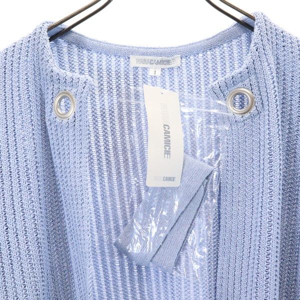 Unused NARACAMICIE Long Sleeve Cotton Knit Cardigan 1 Light Blue Women Used