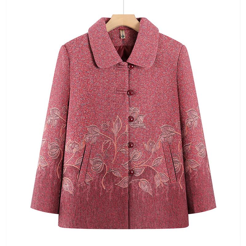 Middle-Aged Women's Floral Autumn Jacket