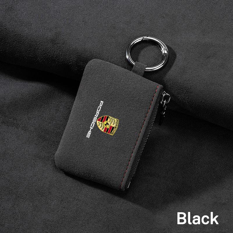 Neue Wildleder Auto Schlüssel Tasche Schlüsselanhänger Geschenk Anhänger Schlüsselanhänger Für Porsche Cayenne Panamera Macan 911 718 Taycan Boxster Cayman 918 Pajun