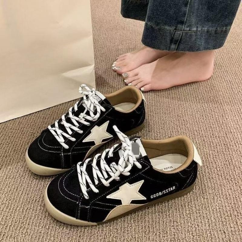 Retro Shoes for Women, New Flat, Versatile, Casual and Niche, De Xun Shoes, Sports Star Board Shoes