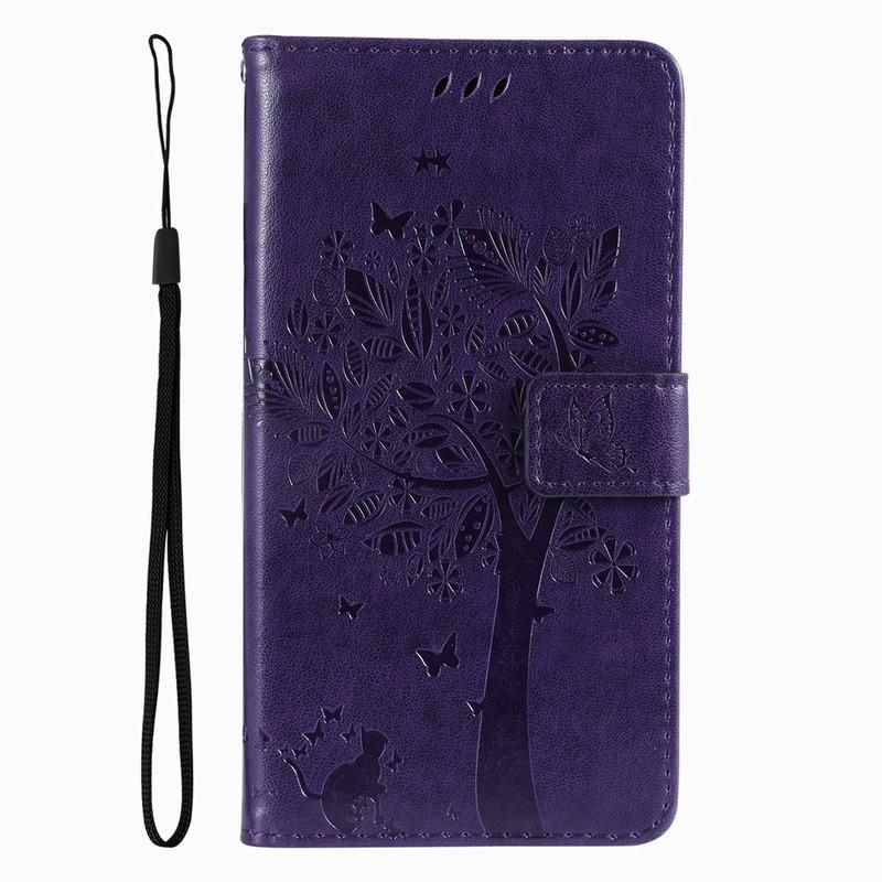 

Wallet Flip Case For Huawei Y5 Y6 Y7 Y9 2018 2019 Mate 20 Pro 10 Lite Y5P Y6P Cute Cat Tree Card Slot Protect Cover D06F For Mate 10 Lite фиолетовый