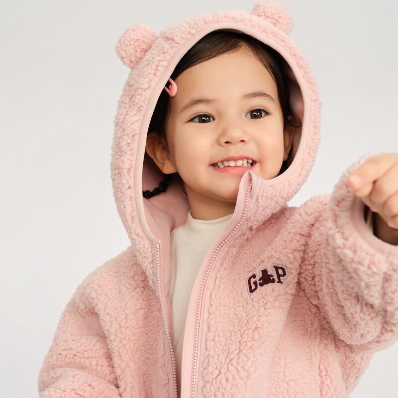 Gap Toddler Girls' Faux Lambswool Hooded Sweatshirt