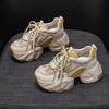 Daddy shoes girl 2025 new retro special color matching network casual fashion versatile comfortable platform running women's shoes