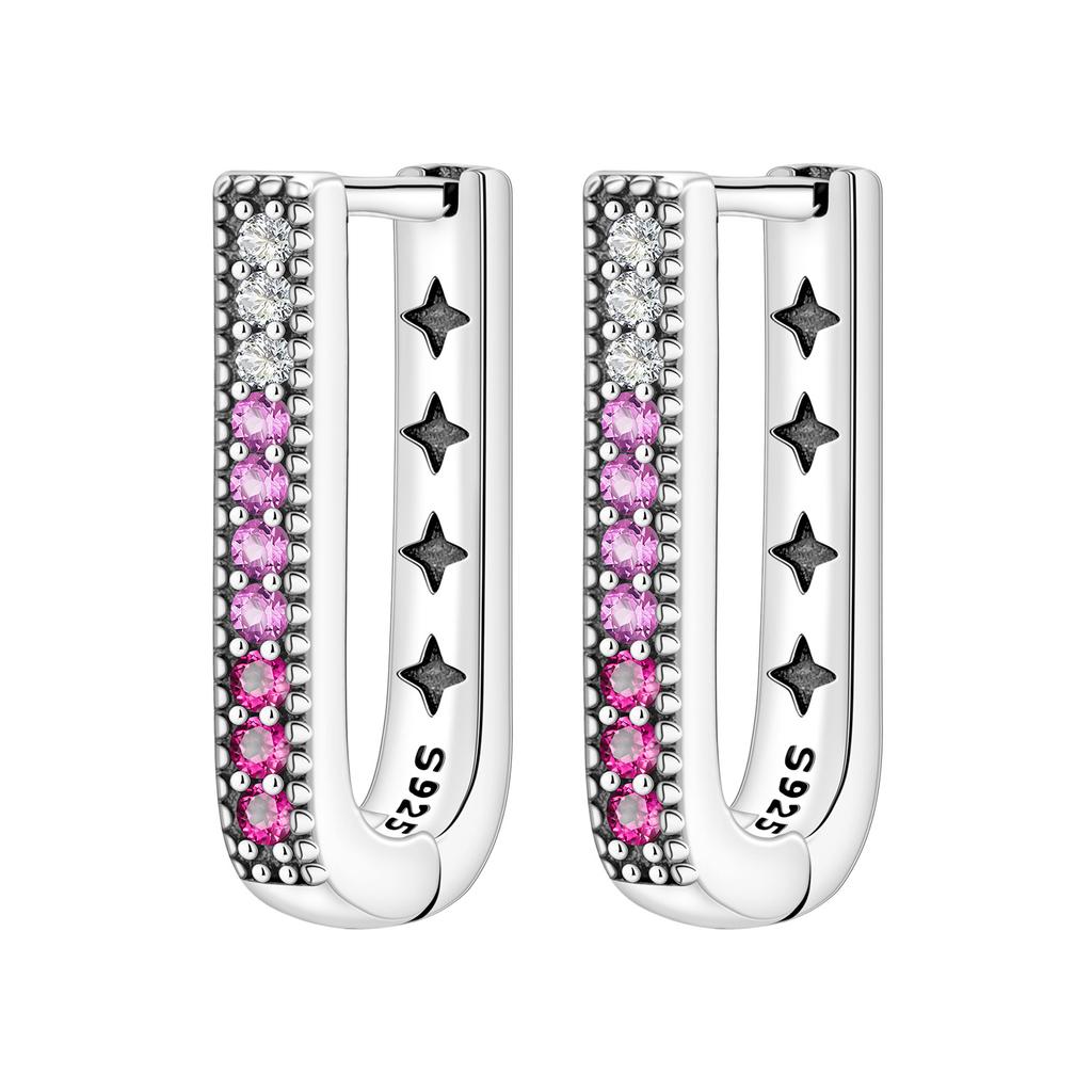 925 Sterling Silver Simple Gold U-shaped Earrings Jewelry Versatile Hoop Earrings for Women Jewelry Fine Birthday Party Gifts