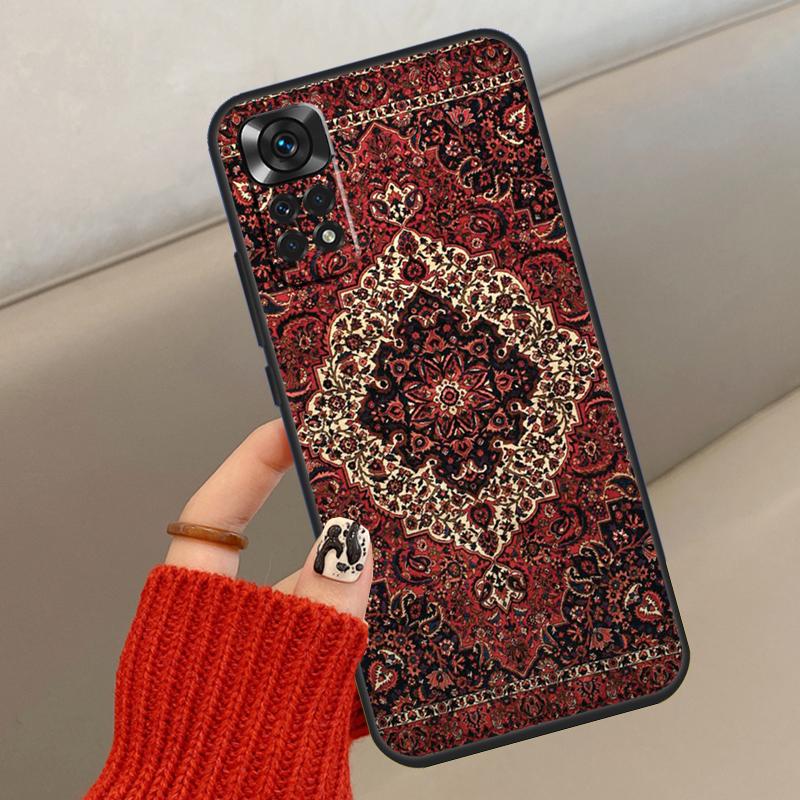 Persian Carpet Floral Pattern Phone Case For Xiaomi Redmi Note 8 9 10 11 12 Pro 11S 10S 9S 8T Redmi 10A 10C 9A 9C Cover