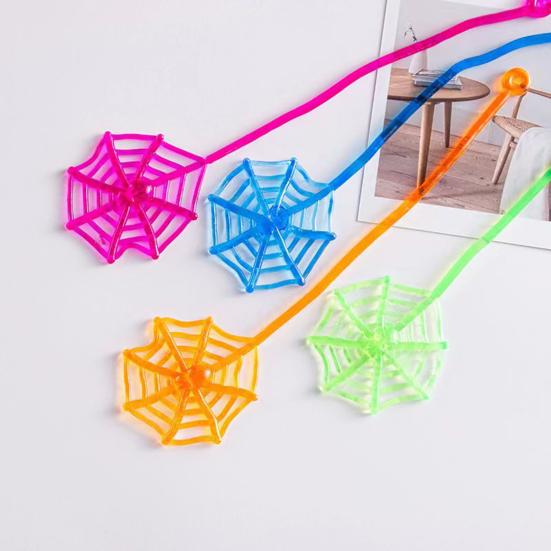 30Pcs Sticky Spider Webs Halloween Party Decorations for Kids Stretchy Cobweb Toys for Classroom Prizes Goodie Bags Stuffers