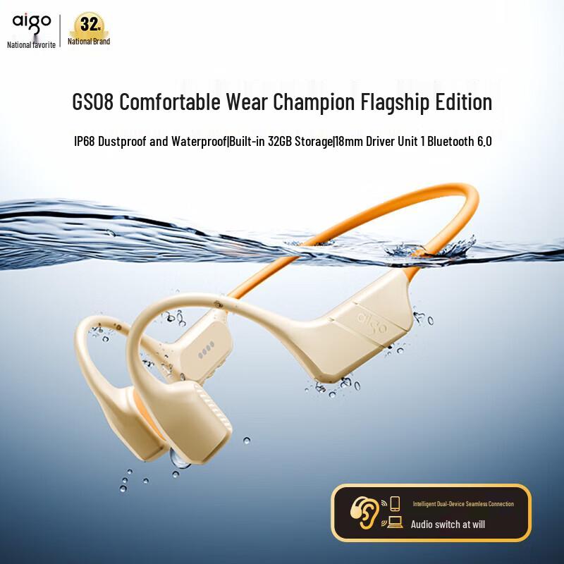 Aigo GS08 Bone Conduction Swimming Headphones