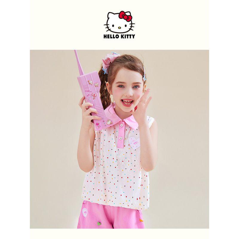 Melody Girls' Summer Outfit Set 2025 New Stylish Pink Children's Summer Clothes Cartoon Girl Two-Piece Set