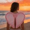 Valentine's Day Love Heart Plush Wing with Elastic Band Kids Adults Heart Shape Pink Wing Festival Costume Party Cosplay Prop