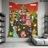 Run Mario Block Wall Hanging Printed Fabric Blanket Decorative Tapestries for Bedroom Living Room Home Decor
