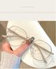 Clear Glasses Women Polygonal Metal Frame Eye Glasses 0 Flat Mirror Girls Eyewear Anti Blue Light Glasses Fashion Eyeglasses