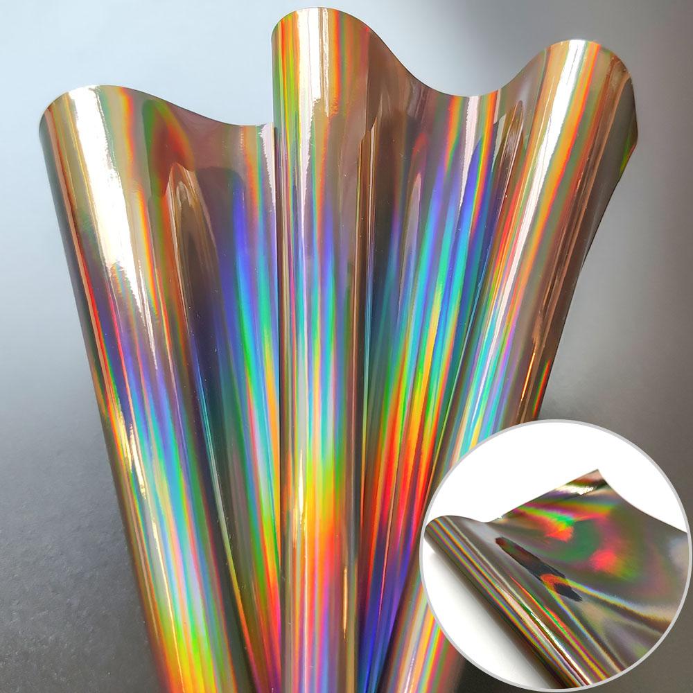 Hologram Iridescent Rainbow Mirrored Faux PU Leather Synthetic Laser Leatherette Fabric Craft Cloth DIY Bows Making Earring