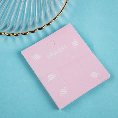 50Pcs Blue/Pink/Purple/Yellow Hair Clip Paper Cards Hair Accessories Jewelry Display Card  Hair Clip Holder Packaging Plastic Bag