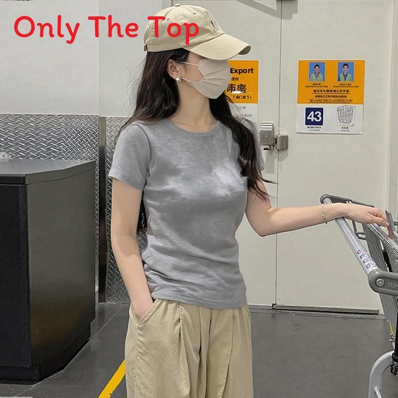 Cotton Short Sleeve T Shirt For Women With Slim Fit And Round Neck Summer Casual Style