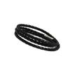Unisex Handwoven Multi-Layer PU Leather Bracelet With Metal Accents Minimalist Fashion Accessory Daily Wear