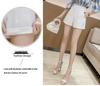 Summer 2024 Women's Black A-line High Waisted Wide Leg Suit Shorts - Korean Style