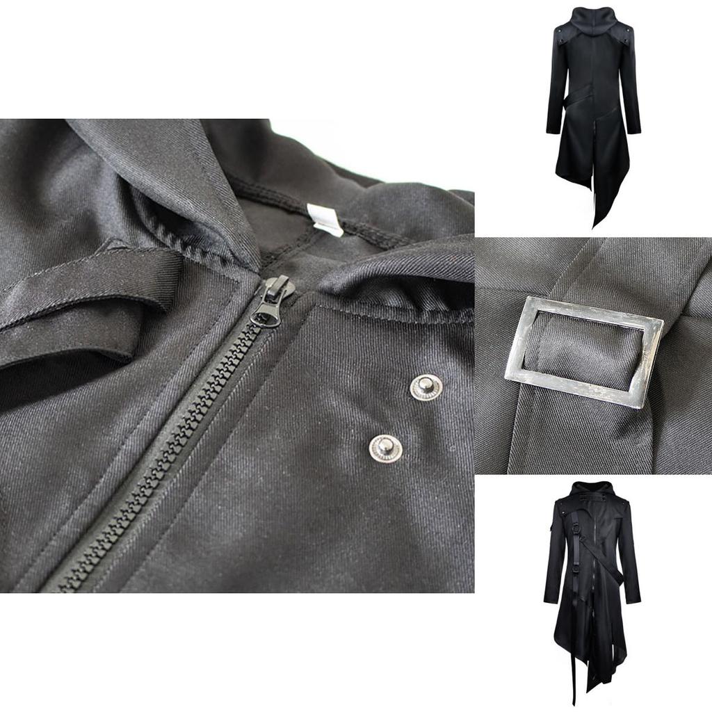 Elegant Gothic Swallow-tail Coat For Men Perfect Cosplay Costume Halloween Uniform