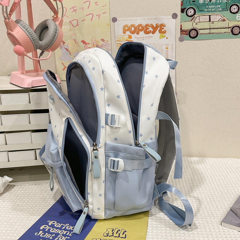 Preppy Student School Bag Lightweight Large Capacity Backpack