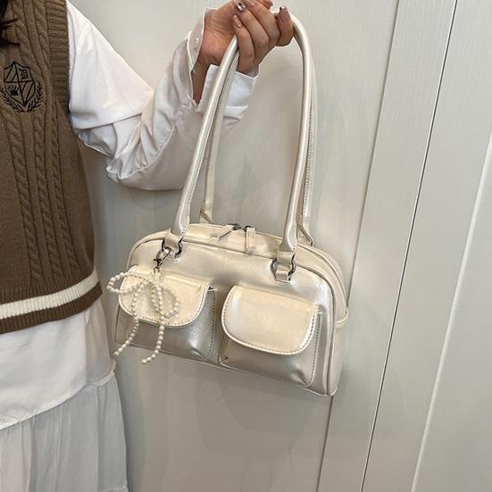 Women Hobo Bag Shoulder Bag with Top Handle Faux Leather Retro Handbag Shoulder Purse for Daily Use Commuting Travel Date