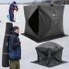 Portable Ice Shelter, 3-4 Person Pop-Up Ice Fishing Tent, 43 Square Feet Fishable Area, Ice Shanty for Winter Fishing, Waterproof Oxford Ice Cube with