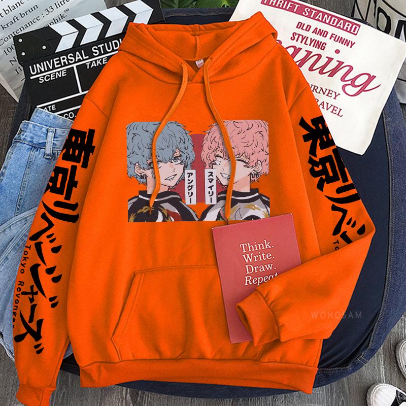 Anime Tokyo Revengers Nahoya Kawata Souya Kawata Kawaii Printed Hoodies Casual Men Women Winter Long Sleeve Sweatshirts