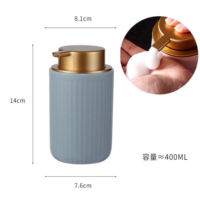 Ceramic press type bath gel bubble bottle hand wash shampoo soap dispenser bathroom accessories household liquid lotion bottle