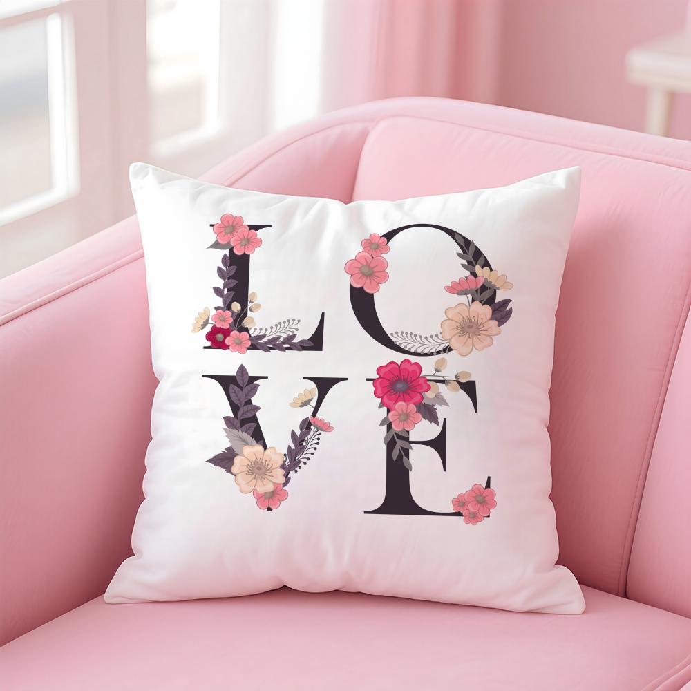 Creative Love Pattern Romantic Modern Art Cushion Cover Pillow Case Soft Skin Friendly Fabric Concealed Zipper