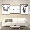 3Pcs 21x30cm Simple Abstract Drawing Hand Letter Wall Art Canvas Painting Picture Decoration