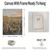 1-Piece Set - Vibrant Pink Bicycle Art Canvas Poster Ideal Gift for Bedroom, Living Room, Office Mural (with Frame)