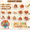 Fancy Land Thanksgiving Bulletin Board Decorations for Classroom Turkey Fall Pumpkin Cutouts Set for Autumn Harvest School Chalkboard Wall Door Decor
