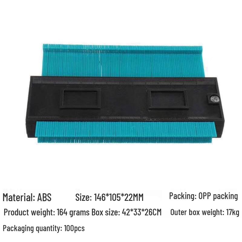 Multi-Size Contour Gauge Ruler - 5" & 10" ABS Plastic for Irregular Shapes in Woodworking