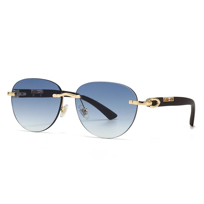 Foreign Trade Cross-Border Metal Round Sunglasses Modern Retro European and American Star Trendyy Urban Style Sunglasses 3073
