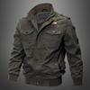 2026 Spring/Autumn Men's Military Cotton Fleece Jacket, Plus Size Workwear Outerwear, Men's Fashion
