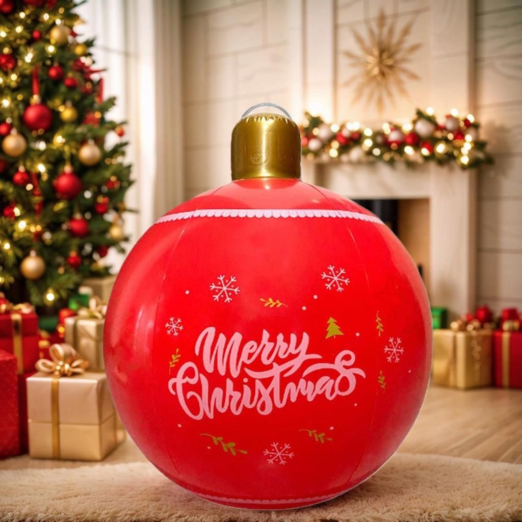 PVC Inflatable Christmas Hanging Ball Ornament 2025 Giant Christmas Decorated Ball Decoration for Holiday Seasons