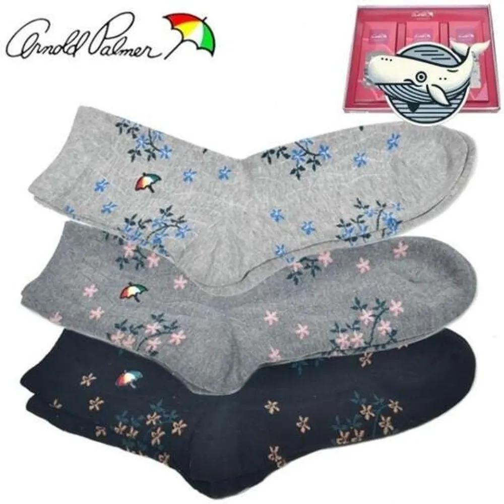 Arnold Palmer Women s Mid-calf Socks Logo Embroidery Pattern Socks