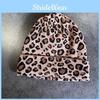 Knit Hat Fashion With Leopard Print Design Suitable For Daily Seasons Cold