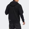 Adidas Knit Fabric Mix Splicing Pocket Hooded Jacket Men Outerwear Black GP0962
