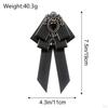 Bow Tie for Women Bowknot Necktie Vintage College Style Elegant Ribbon Formal Fashion Brooch Pin