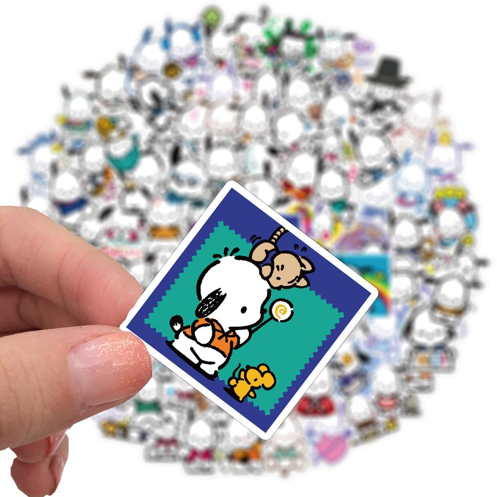 50/100PCS Sanrio Pochacco Cartoon Stickers Waterproof Graffiti Phone Laptop Luggage Guitar Notebook Stickers Decals Kids Toys