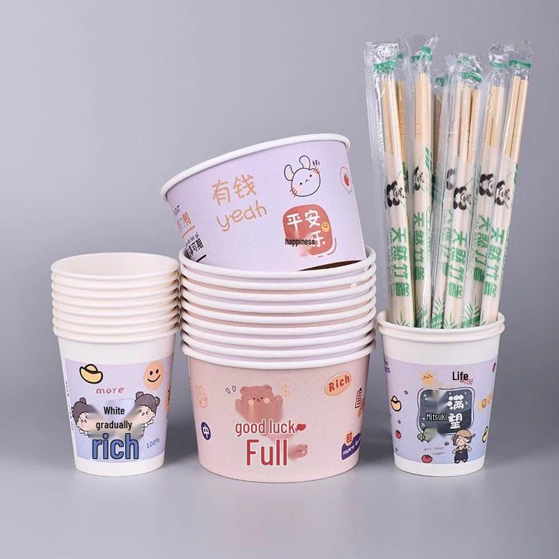 Одноразовая бумажная миска ZISIZ с мультяшным рисунком