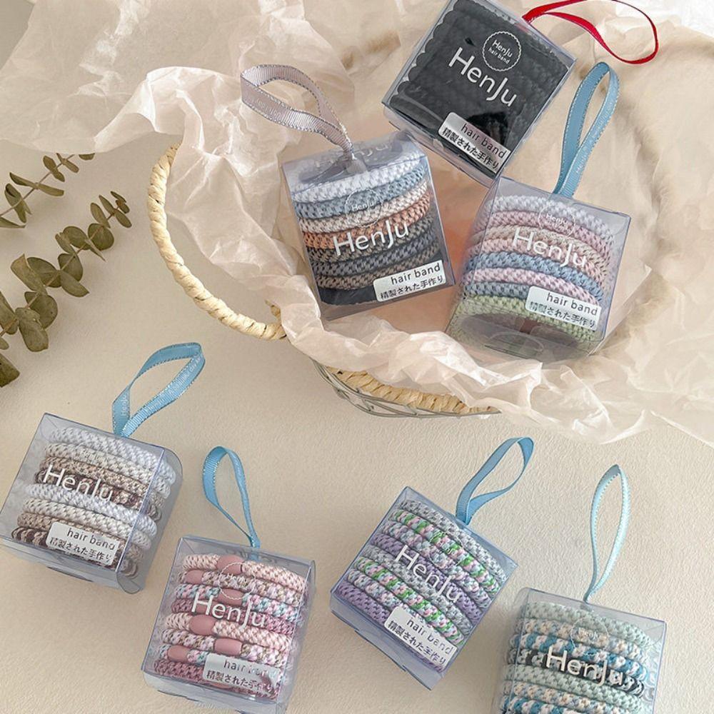 High Elasticity Basic Hair Rope Set Hair Tie Hair Ring Weave Rubber Band Ponytail Holder Hair Accessories