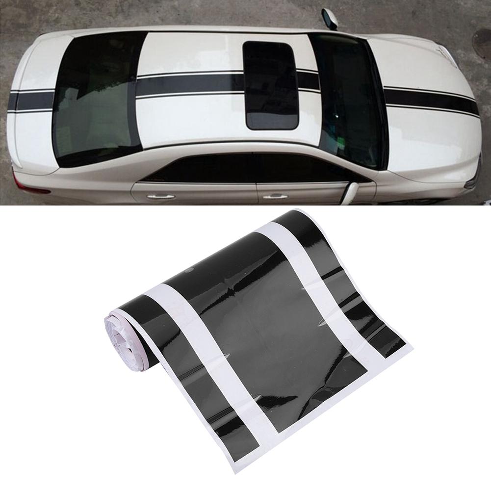 SelF Adhesive Car Body Engine Hood Bonnet Scratch Cover Sticker Decal Tape Decoration(Black)
