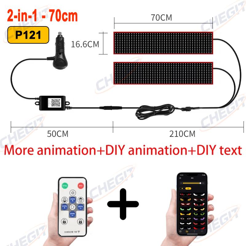 APP Truck Car Devil Eye LED Pixel Panel Light 2M LargeRemote Music Control Custom Text Lighting Scrolling For Board Windshield