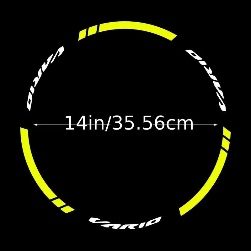 For VARIO Motorcycle 14 Inch Wheel Reflective Sticker Waterproof Personality Creative Color Warning Sticker