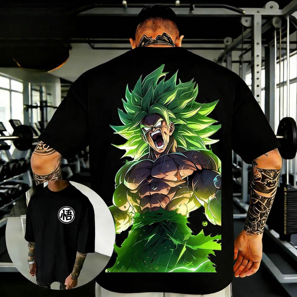 Summer Dragon Ball Printed Cotton Fabric Lori Pattern T-shirt Casual and Comfortable Clothing