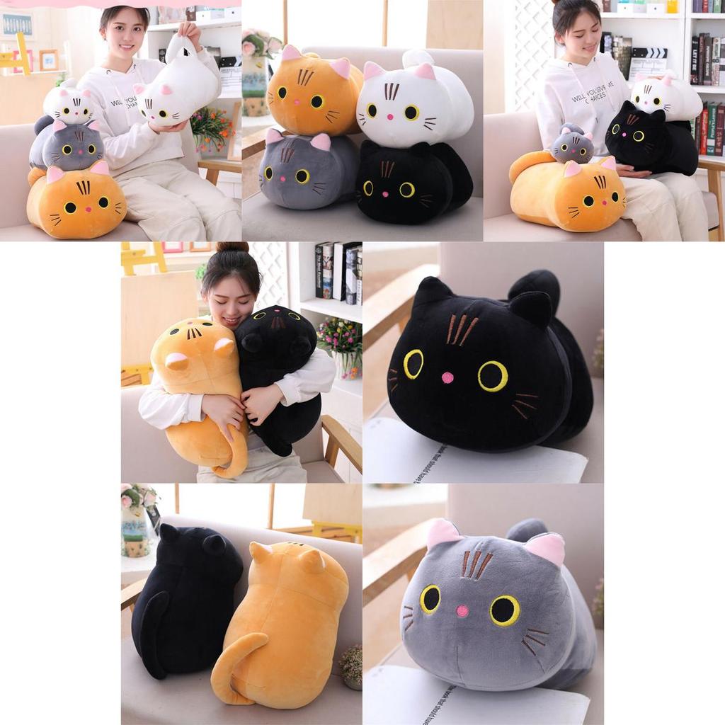 Delightful Cartoon Plush Toy Cat Pillow Soft Cushion Perfect For Kids And Gift Giving